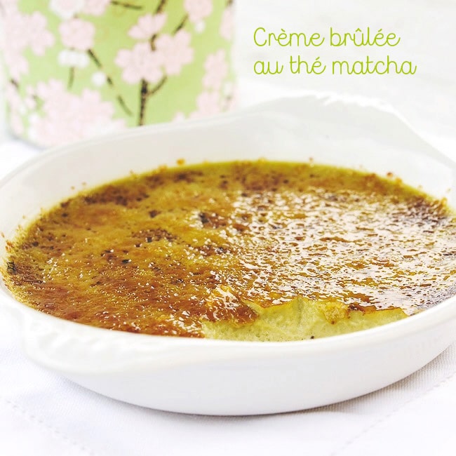 Crème brulée thé matcha