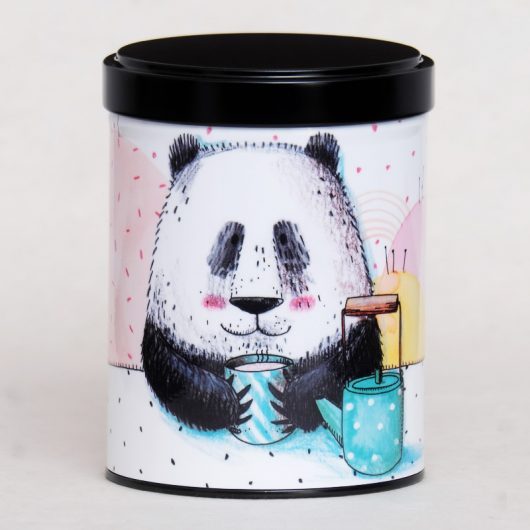 Boîte à thé empilable artisanale illustrée - Panda