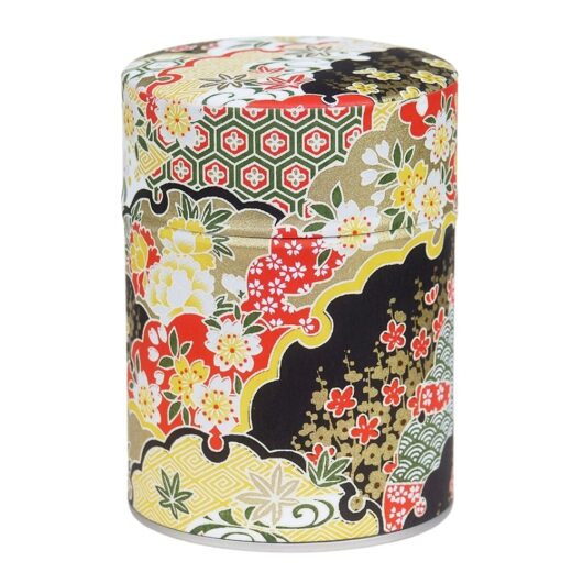 boite multicolore avec dessin japonais