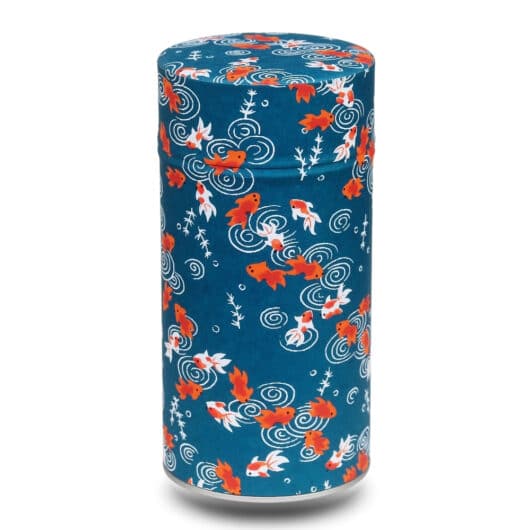 scatola washi blu grande con carpa koi